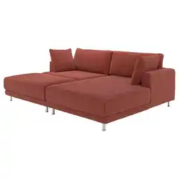 IKEA UppÅkra 3-seters modulsofa, med sjeselong, høyre med fotskammel/samsala rødbrun tilbud