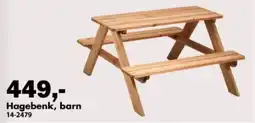 Biltema Hagebenk, barn tilbud