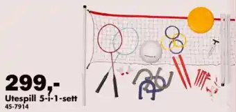 Biltema Utespill 5-i-1-sett tilbud
