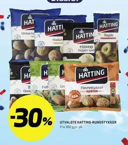 Bunnpris UTVALGTE HATTING-RUNDSTYKKER tilbud