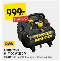 Jula Kompressor 6 l 1100 W 230 V tilbud