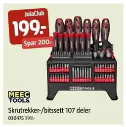 Jula Skrutrekker-/bitssett 107 deler, Medlemspris tilbud