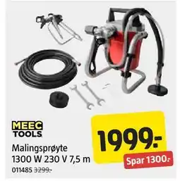 Jula Malingsprøyte 1300 W 230 V 7,5 m tilbud