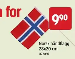 Jula Norsk håndflagg 28x20 cm tilbud