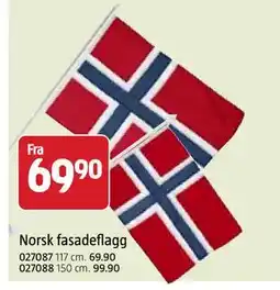 Jula Norsk fasadeflagg tilbud