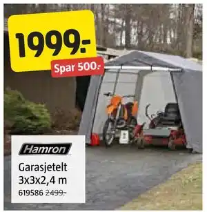 Jula Garasjetelt 3x3x2,4 m tilbud