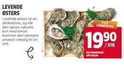 Meny LEVENDE ØSTERS tilbud