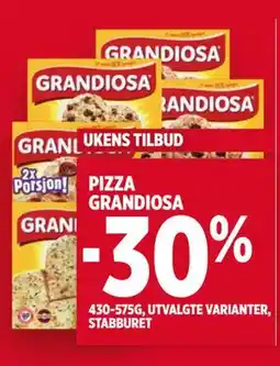 Meny PIZZA GRANDIOSA tilbud