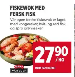 Meny FISKEWOK MED FERSK FISK tilbud