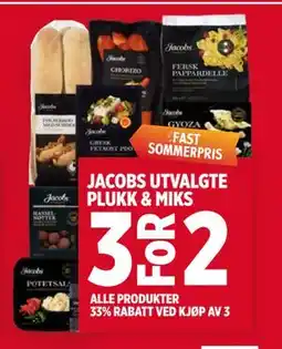 Meny JACOBS UTVALGTE PLUKK & MIKS tilbud