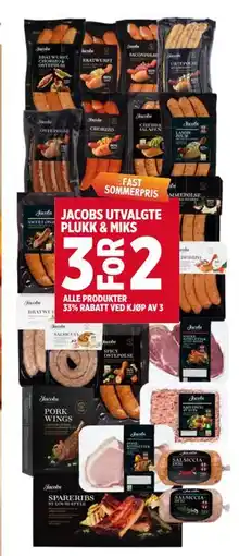 Meny JACOBS UTVALGTE PLUKK & MIKS tilbud