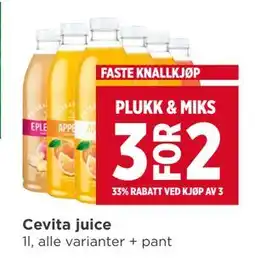 Meny Cevita juice tilbud