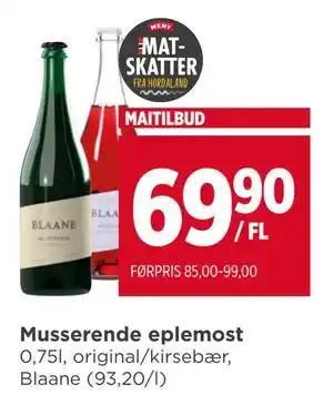 Meny Musserende eplemost tilbud
