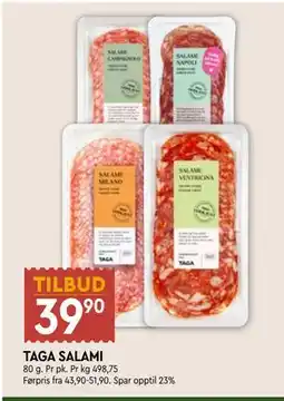 Coop Mega TAGA SALAMI tilbud