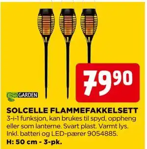 jem & fix SOLCELLE FLAMMEFAKKELSETT tilbud