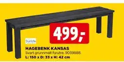 jem & fix HAGEBENK KANSAS tilbud