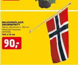 jem & fix BALKONGFLAGG SNURREFRITT tilbud