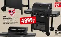 jem & fix GASSGRILL MED 4 BRENNERE OG BAKBRENNER tilbud
