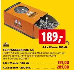 jem & fix TERRASSESKRUE A4 tilbud