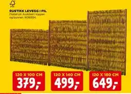jem & fix RUSTIKK LEVEGG I PIL tilbud