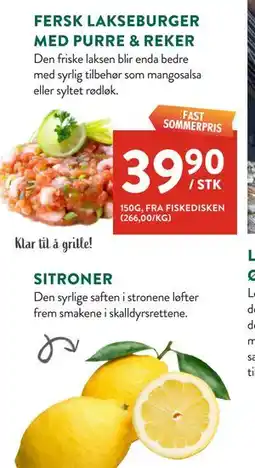 Jacobs FERSK LAKSEBURGER MED PURRE & REKER tilbud