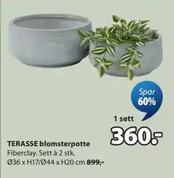 JYSK TERASSE blomsterpotte tilbud