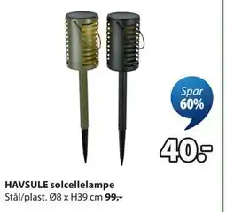 JYSK HAVSULE solcellelampe tilbud