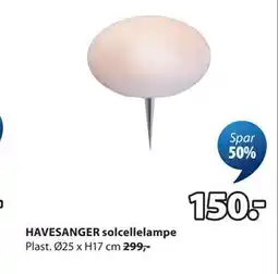 JYSK HAVESANGER solcellelampe tilbud