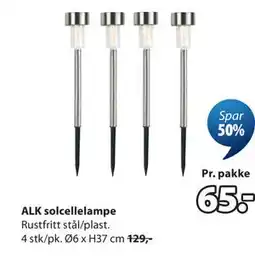 JYSK ALK solcellelampe tilbud