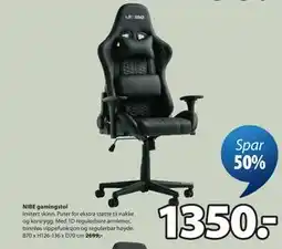 JYSK NIBE gamingstol tilbud