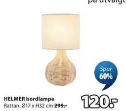 JYSK HELMER bordlampe tilbud