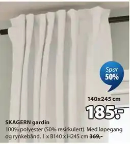 JYSK SKAGERN gardin tilbud