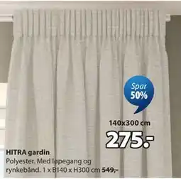 JYSK HITRA gardin tilbud