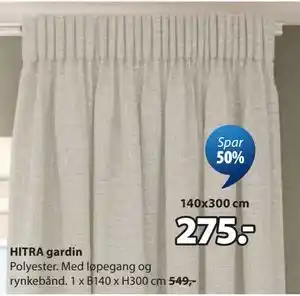 JYSK HITRA gardin tilbud