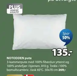 JYSK NOTODDEN pute tilbud