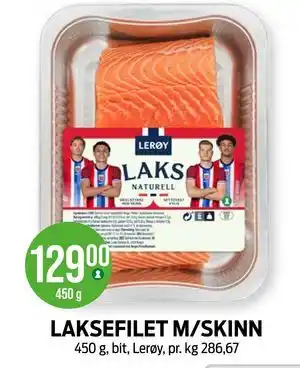 LAKSEFILET M/SKINN
