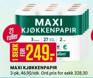 Europris MAXI KJØKKENPAPIR tilbud