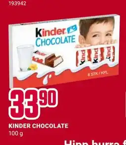 Europris KINDER CHOCOLATE tilbud