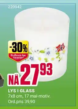 Europris LYS I GLASS tilbud