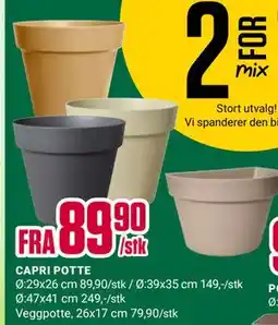 Europris CAPRI POTTE tilbud