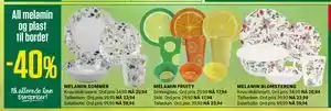 Europris All melamin og plast til bordet tilbud