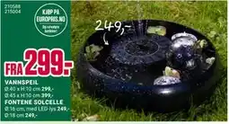 Europris FONTENE SOLCELLE tilbud
