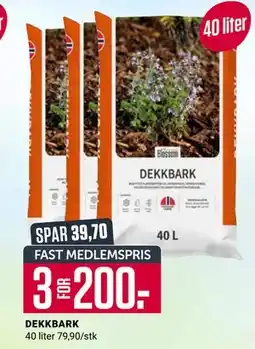 Europris DEKKBARK, Medlemspris tilbud