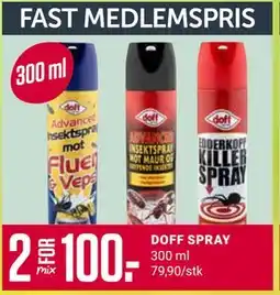 Europris DOFF SPRAY, Medlemspris tilbud