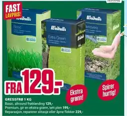 Europris GRESSFRØ 1 KG tilbud