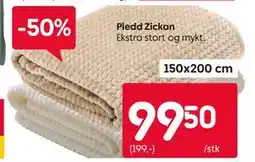 Rusta Pledd Zickan tilbud
