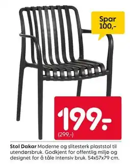 Rusta Stol Dakar tilbud