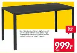 Rusta Bord Amsterdam tilbud