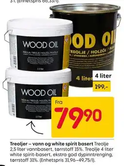 Rusta Treoljer – vann og white spirit basert tilbud