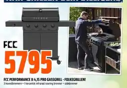 Obs Bygg FCC PERFORMANCE II 4,1S PRO GASSGRILL - FOLKEGRILLEN! tilbud